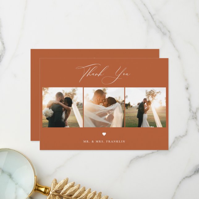 Cartões de agradecimentos Fotográfico de Casamento (Frente/Verso In Situ)