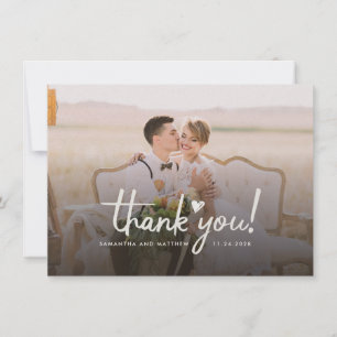 Cartões de agradecimentos Fotográfico de Casamento