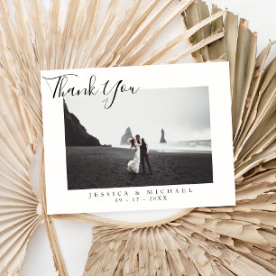 Cartões de agradecimentos Fotográfico de Casamento