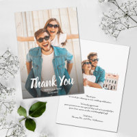 Cartões de agradecimentos Fotográfico de Casamento