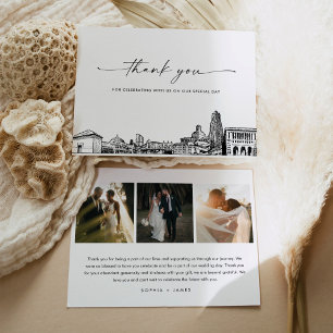 Cartões de agradecimentos Fotográfico de Casamento