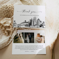 Cartões de agradecimentos Fotográfico de Casamento