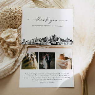 Cartões de agradecimentos Fotográfico de Casamento