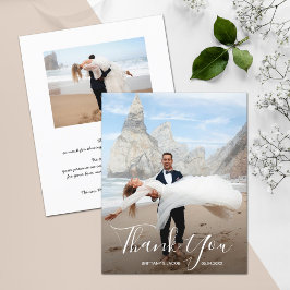 Cartões de agradecimentos Fotográfico de Casamento