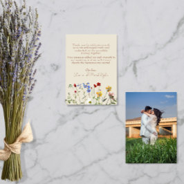 Cartões de agradecimentos Fotográfico de Casamento