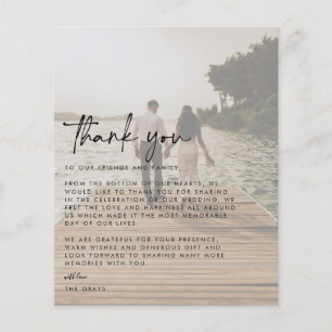 Cartões de agradecimentos Fotográfico de Casamento