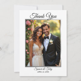 Cartões de agradecimentos Fotográfico de Casamento