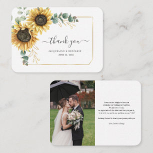 Cartões de agradecimentos Fotográfico de Casamento