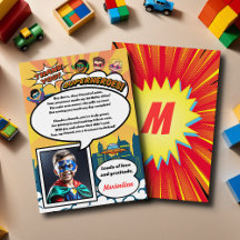 Cartões de agradecimentos Fotográfico de Comic Boo