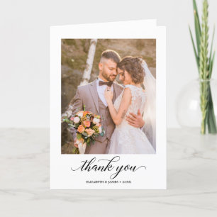 Cartões de agradecimentos Fotográfico do Casamento