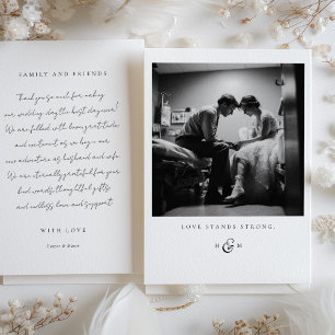 cartões de agradecimentos fotográfico "Love Stands
