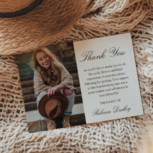 Cartões de agradecimentos Fotográfico  Simpatia