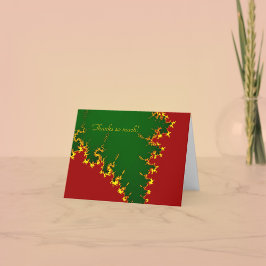 Cartões de agradecimentos Fractal de Natal