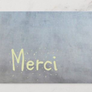 Cartões de agradecimentos francês. Merci.