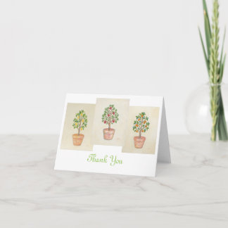 cartões de agradecimentos Fruta de Trio de Árvore
