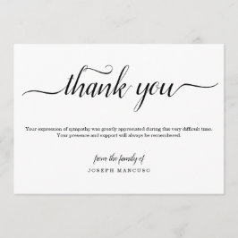 Cartões de agradecimentos fúnebres personalizados