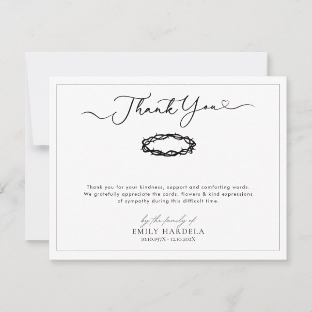 Cartões de agradecimentos Funeral Azul do Ouro Ele (Frente)