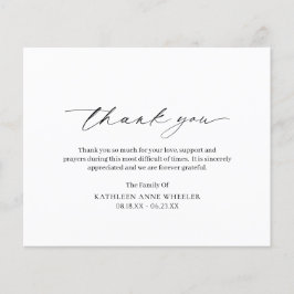 Cartões de agradecimentos Funeral Clássico do Orça