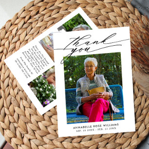 Cartões de agradecimentos Funeral de Colagem de Fo