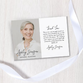 Cartões de agradecimentos Funeral de Foto de Simpa