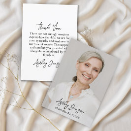 Cartões de agradecimentos Funeral de Foto de Simpa