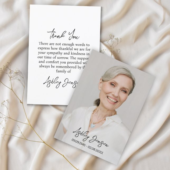 Cartões de agradecimentos Funeral de Foto de Simpa (Criador carregado)