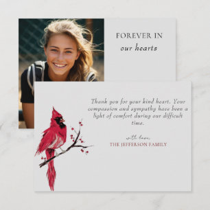 Cartões de agradecimentos Funeral de Foto do Carde