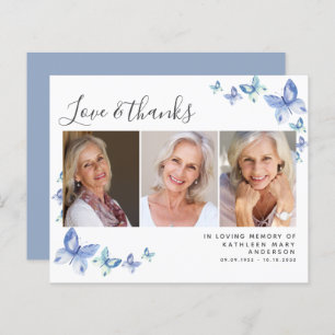 Cartões de agradecimentos Funeral de Fotografia da