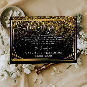 Cartões de agradecimentos Funeral de Script