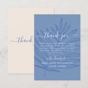 Cartões de agradecimentos Funeral de Script Mínimo