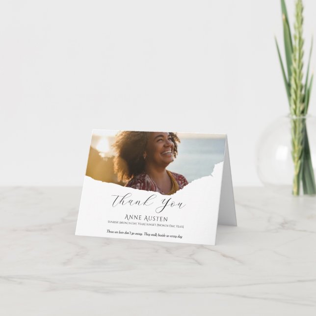 Cartões de agradecimentos Funeral Dobrado (Frente)