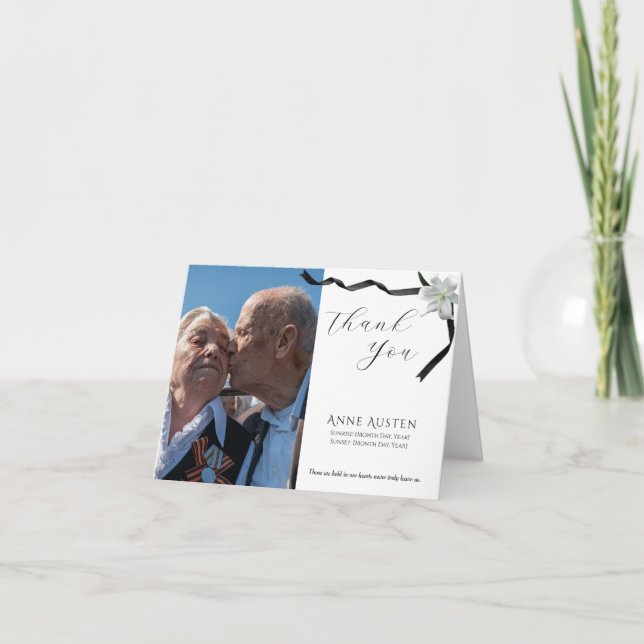 Cartões de agradecimentos Funeral Dobrado (Frente)