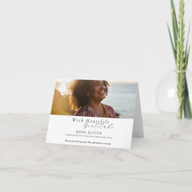 Cartões de agradecimentos Funeral Dobrado - Com Gr (Frente)