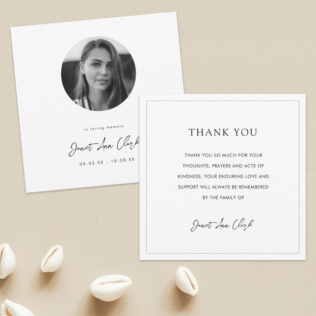 Cartões de agradecimentos Funeral e Simpatia (Criador carregado)