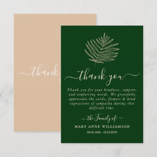 Cartões de agradecimentos Funeral Mínimo de Script