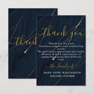 Cartões de agradecimentos Funeral Mínimo de Script