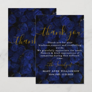 Cartões de agradecimentos Funeral Mínimo do Script