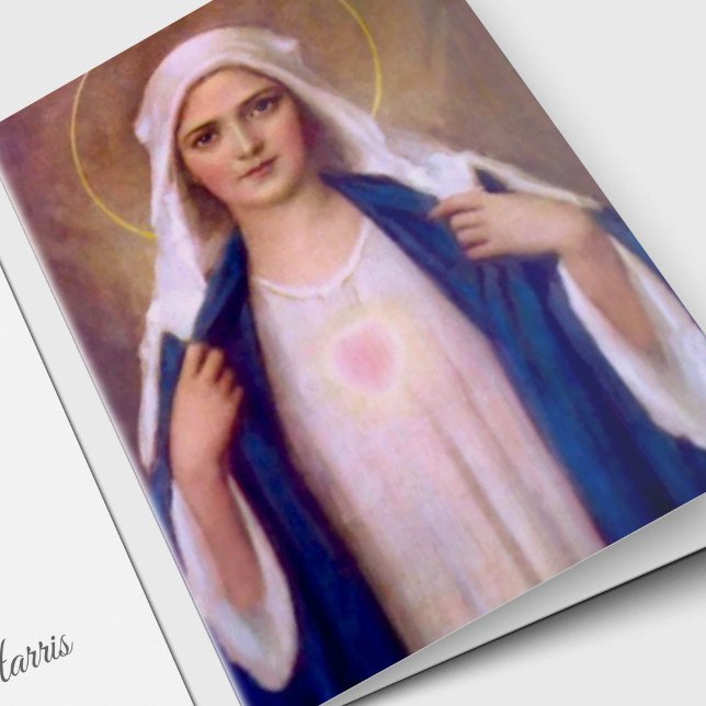 Cartões de agradecimentos Funeral Religioso da Mar (Mother Mary Memorial Sympathy Funeral Thank You Cards)