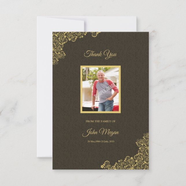 Cartões de agradecimentos funerário (Frente)