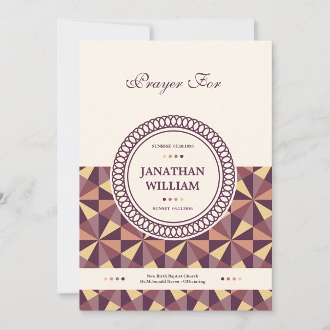 Cartões de agradecimentos funerário (Frente)