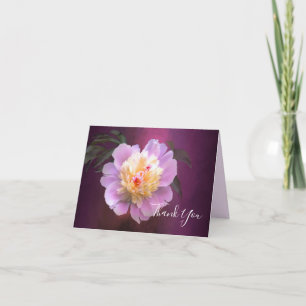 Cartões de agradecimentos funerário de Peony