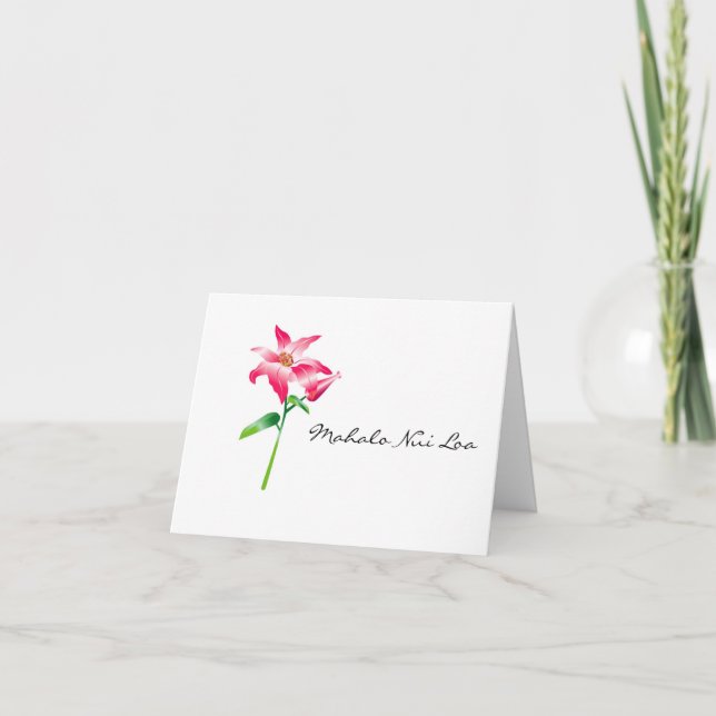 Cartões de agradecimentos havaianos (Frente)