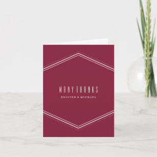 Cartões de agradecimentos Hexágono Clássico - Maro