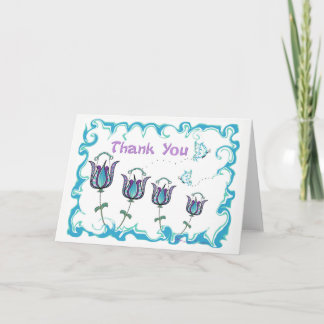 Cartões de agradecimentos irrisórios das tulipas