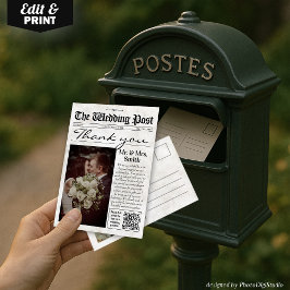 Cartões de agradecimentos, Jornal de Casamento