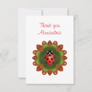 Cartões de agradecimentos Ladybug