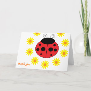 Cartões de agradecimentos Ladybug