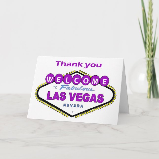 Cartões de agradecimentos Las Vegas (Frente)