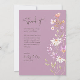 Cartões de agradecimentos Lavendar de Flores Selva