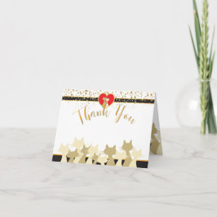 Cartões de agradecimentos legal De Gatos.